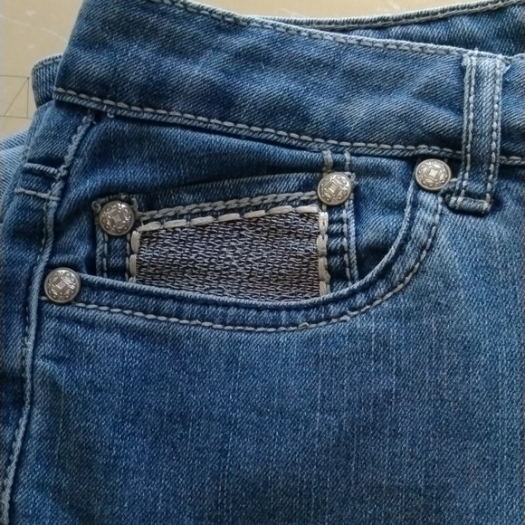 Baccini Capri Jeans Sz. 8 Ornate Pockets - Picture 7 of 8
